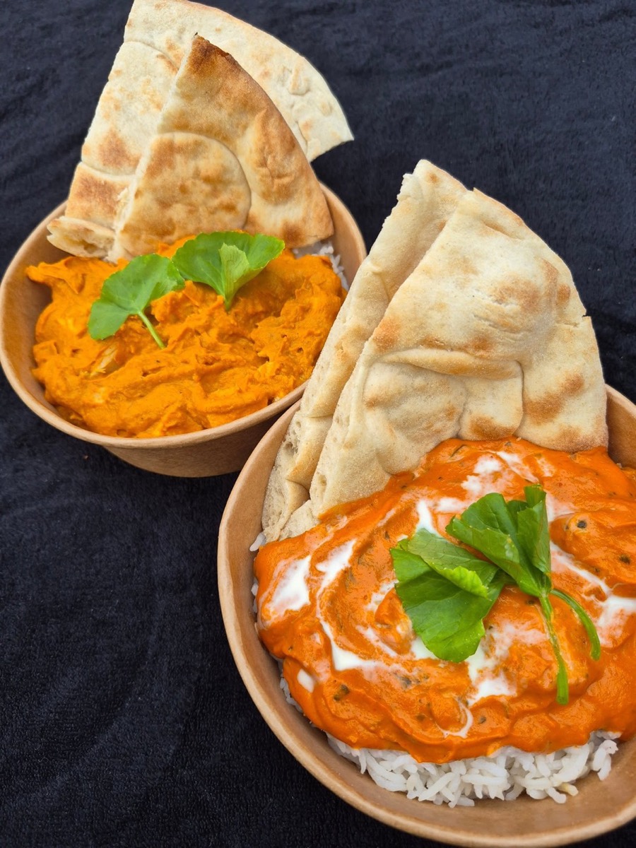 Butter chicken med naanbrød